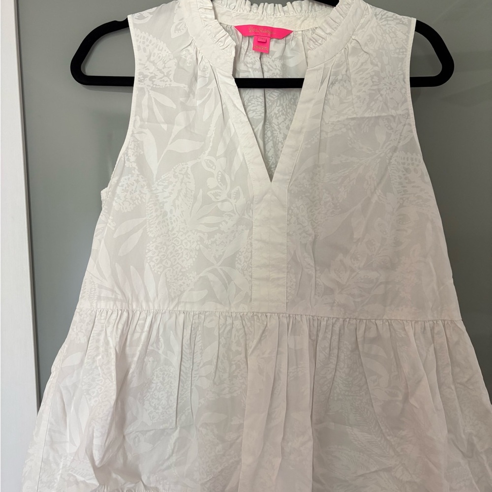 Lilly Pulitzer White Floral Blouse